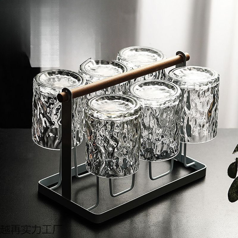 新しい氷河ガラスセットカップ家庭用ウォーターカップケトルリビングルーム厚みのある耐熱飲料ビールカップおもてなし用|undefined