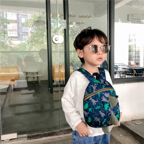 Children's schoolbag boy's cute dinosaur print backpack Korean version foreign trade new kindergarten primary school student anti-lost bag
