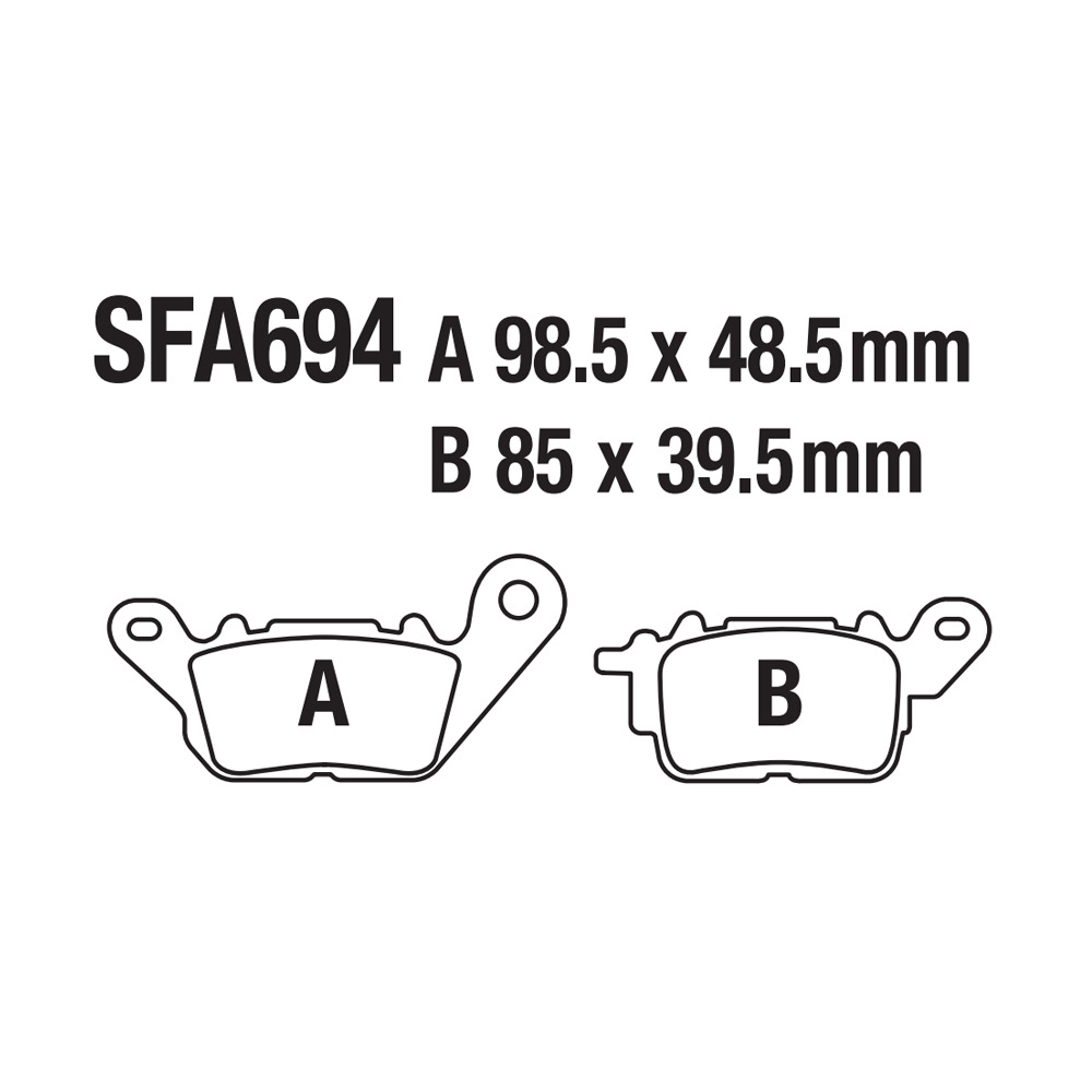 Disco de motocicleta Pastillas de freno Disco Piel de freno Kart ATV ATV FA694 NMAX N-MAX 15-21