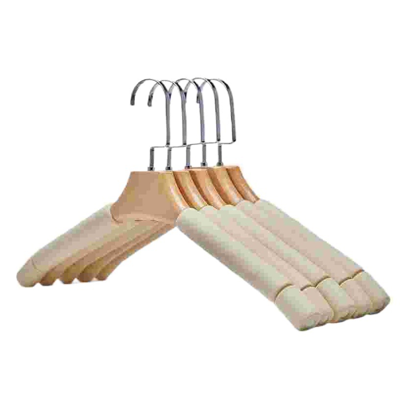 Madera maciza antideslizante ropa sin costuras percha esponja ropa percha tienda de ropa percha ropa de madera percha ropa soporte al por mayor