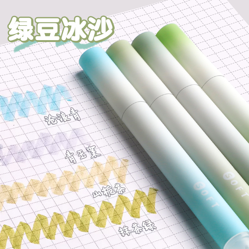 Bolígrafo resaltador Bolígrafo de cuenta manual Bolígrafo especial Bolígrafo de marca Color claro Protector de ojos Bolígrafo fluorescente Luz plateada de alto valor