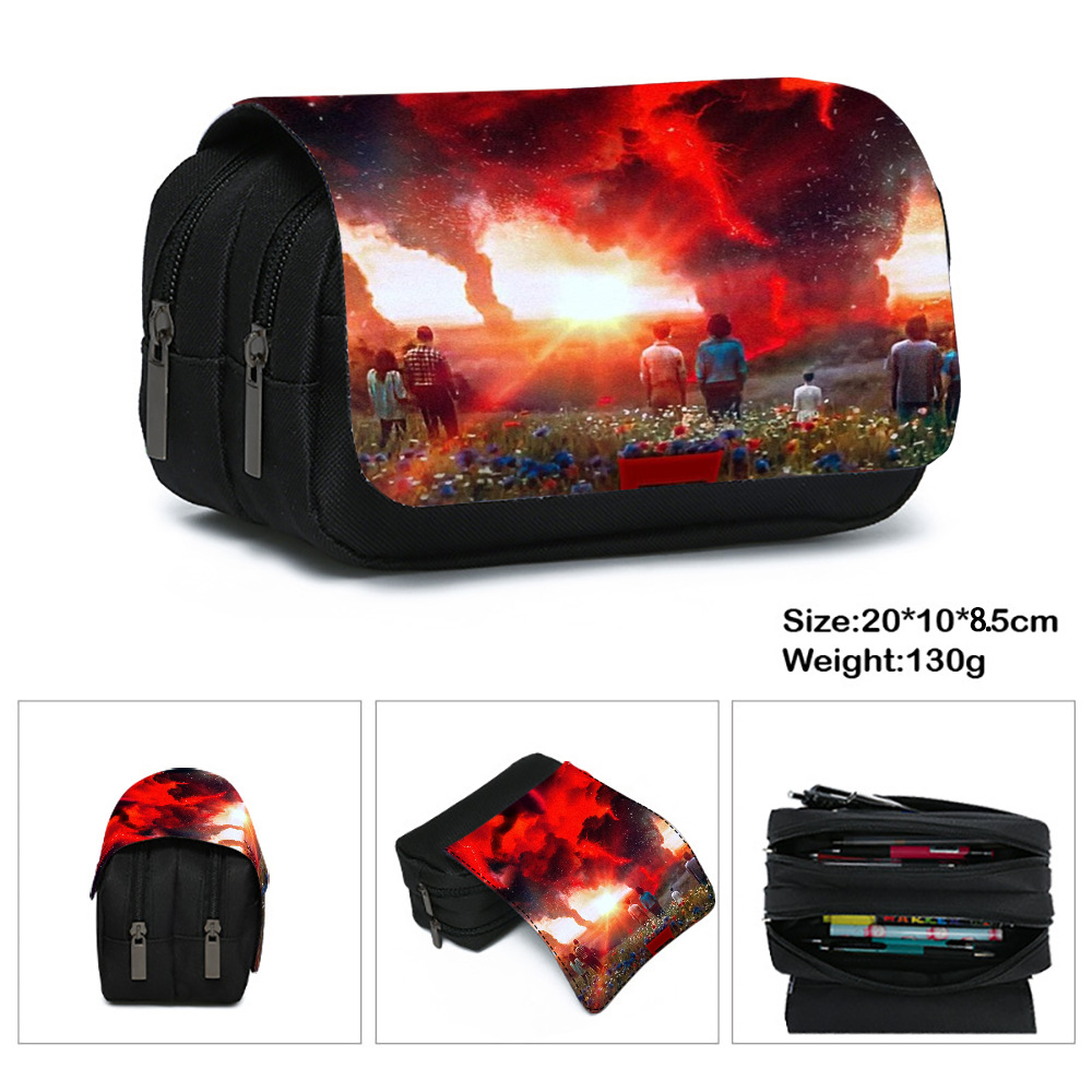 5 bolsas de bolígrafo de gran capacidad de almacenamiento multicapa de tela Oxford bolsa de papelería estudiante calificación transfronteriza portátil