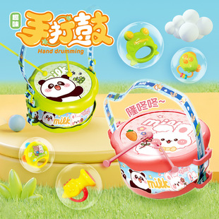 Soothing Early Education Children's Hand Drum Percussion Instrument Toy Rhythm Hand Drum Cartoon Educational Baby Enlightenment Toy