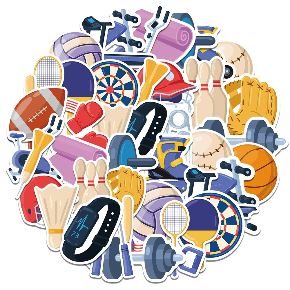 25 мультфильм оборудование для фитнеса ручной счет наклейки багаж СКУТЕР холодильник спортивные водонепроницаемые наклейки Оригинал Оптовая продажа