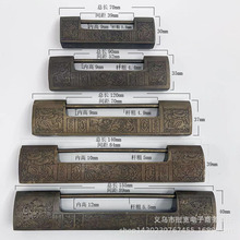 铸铜古锁仿古中式锁头老式小铜锁插销锁横开挂锁纯铜锁橱柜门箱锁