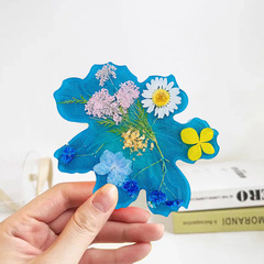 花柬玫瑰花朵杯墊滴膠模具隔熱餐墊鏡面DIY花卉杯墊套裝硅膠模具