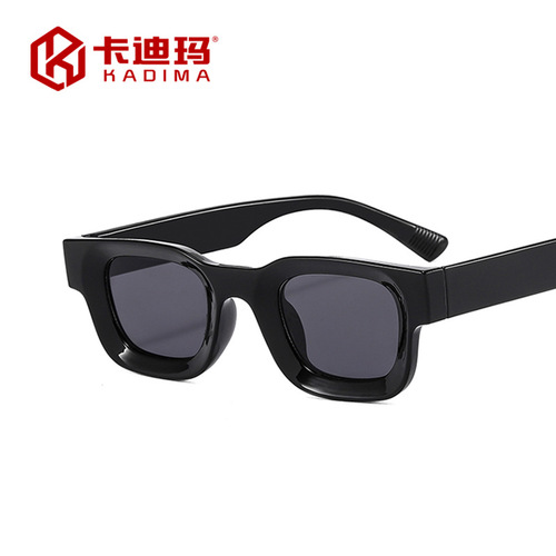  European and American new small frame retro sunglasses concave and convex square hip-hop punk sunglasses cross-border sunglasses