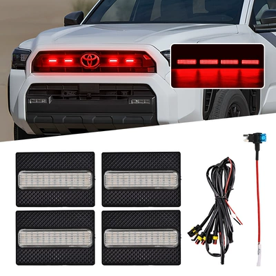 Suitable for 25 Toyota Speedmaster Gündüz işıqları - one-to-four-white-shells-with-red-light-with-fuse