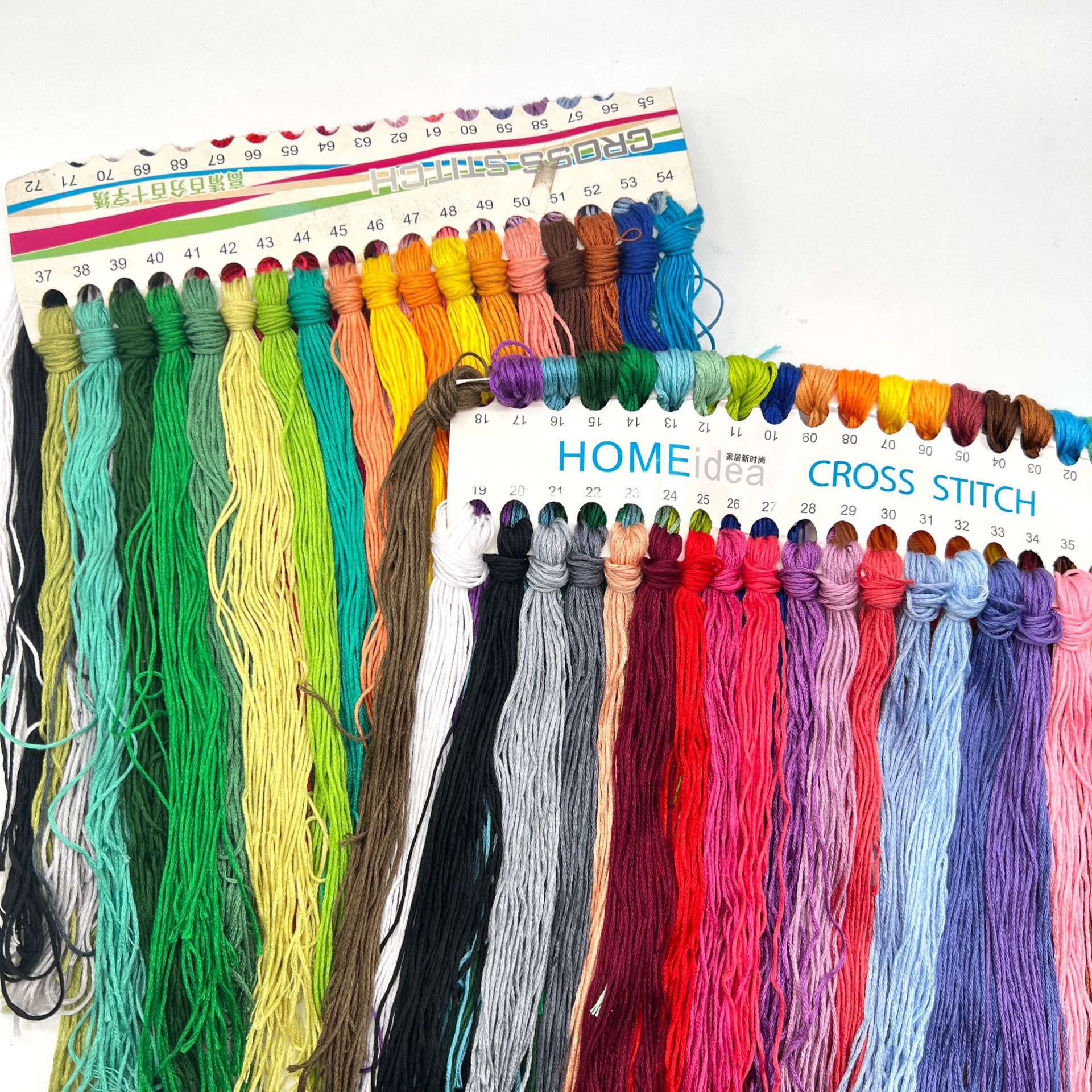 Hilo de bordado de poliéster y algodón para punto de cruz de 50 y 100 colores, hilo de bordado Lu, hilo arcoíris para bordado hecho a mano, accesorio de cuerda para tejer DIY.