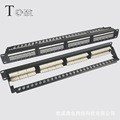 Category 6/Cat6 Unshielded Network Patch Panel 24-Port Cat6/Cat6A Network Patch Panel with Dust-Proof Door