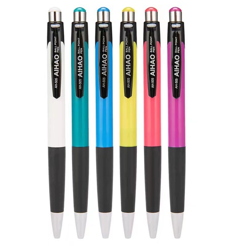 爱好 Blue multicoloured classic ballpoint pen for office, 0.7mm