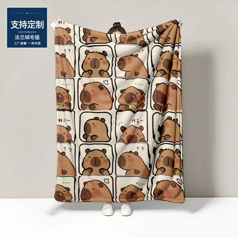 Одеяло Kapibala для интернет-знаменитостей, зимнее утолщенное маленькое одеяло, офисное одеяло для сна, фланелевое одеяло, чехол для дивана fl