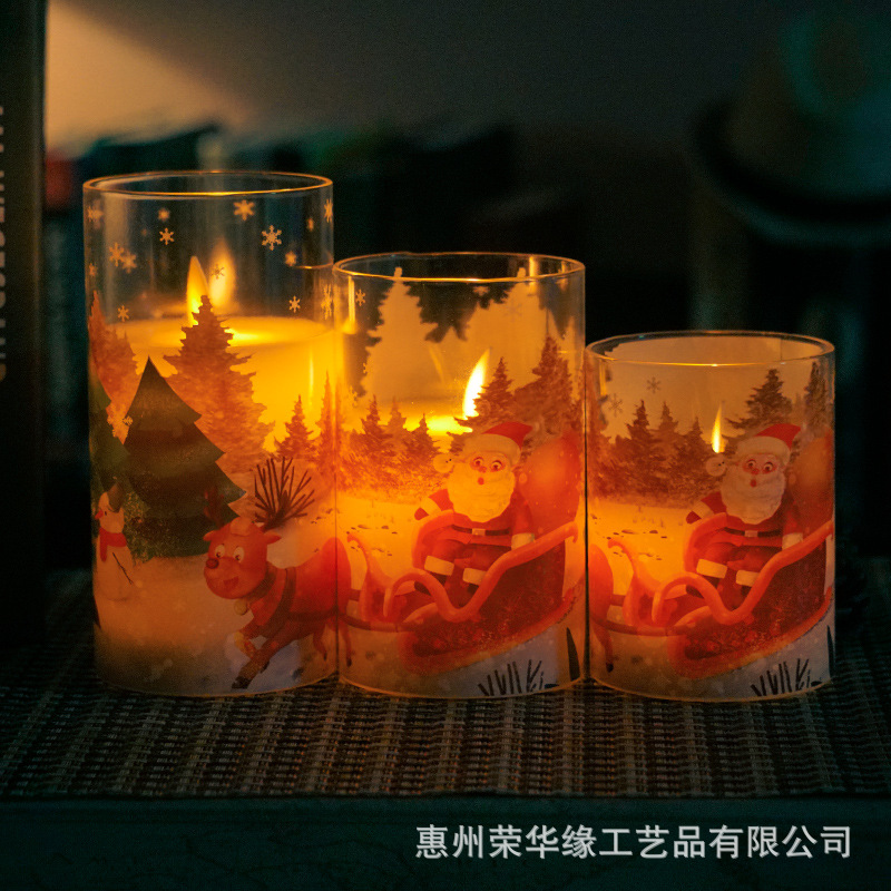 Santa Claus remote control electronic candle glass wedding birthday…