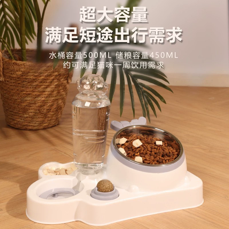 Двойная миска для собак Автоматическая питьевая вода для кормления кошек миска для кошек миска для кошек