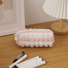 Brand cream pencil case, organizer bag for elementary school students, capacious stationery, storage bag