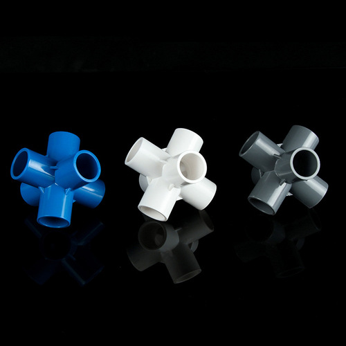Pure Black PVC Stereo Three-Way and Four-Way 20-50 Right-Angle Frames Plastic Connector Water Interface Accessory Wholesale