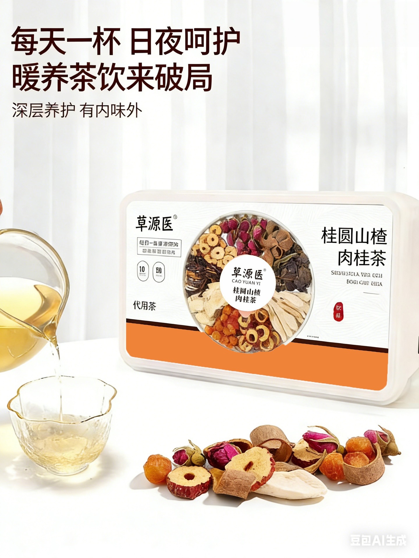 Longan Hawthorn Cinnamon Herbal Tea Gui Yuan Shan Zou Rou Gui Cha 330g 30 Mini Jars Daily Brew preparation