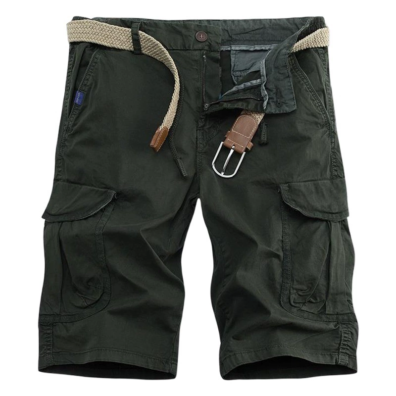 2023 Внешняя торговля Летняя Внешняя торговля Мужские повседневные однотонные шорты с инструментами Модные мужские свободные прямые брюки