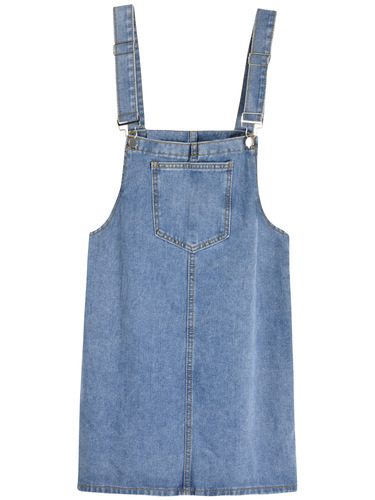 Autumn Korean Version Ins Retro High-Waist Loose Denim Belted Dress for Women, Versatile Design, Slimming, One-Piece Short Skirt Trend