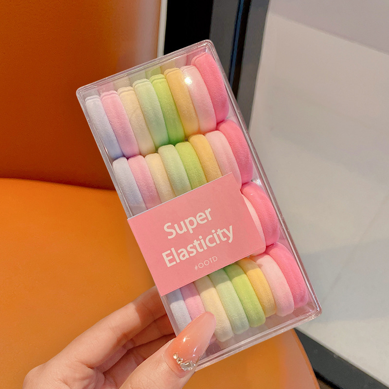 Anillo para el cabello de los niños, banda de goma de alta elasticidad, cabello trenzado, no daña el cabello, cuerda para atar al bebé, red neta 2025 nueva funda de cuero de cuerda para el cabello