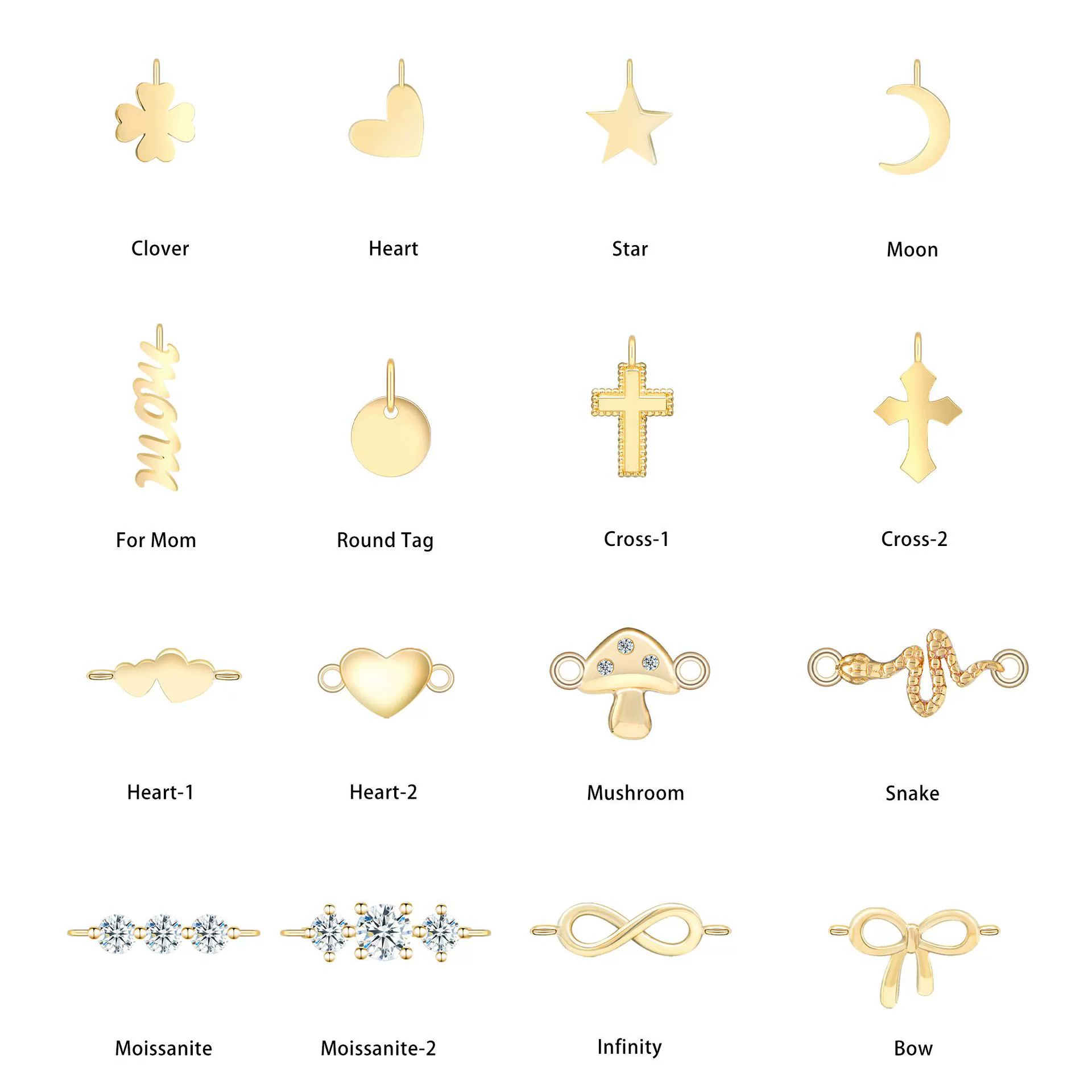 Ювелирные изделия Forever, новинка, настоящее золото 9 карат, маленькие подвески, аксессуары, женские ожерелья «сделай сам», серьги, браслет, ювелирные аксессуары, золото