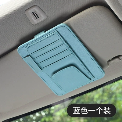 clip bill storage bag, Car Glasses Clip/Bill Clip - blue