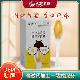 膏方厂家加工红枣小黄姜蜜膏 电商批发便捷勺子型百花蜂蜜OEM贴牌