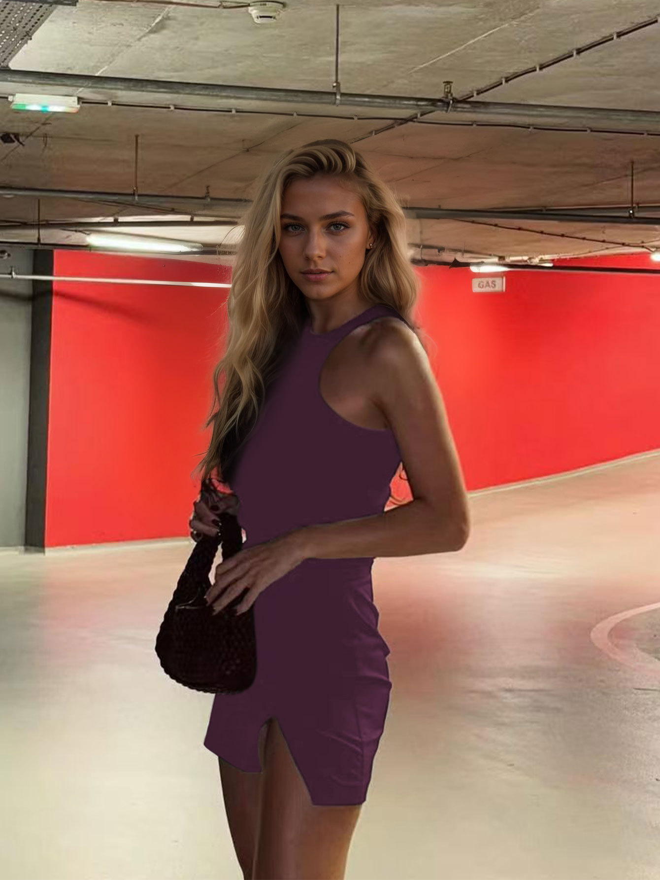 Sweet and Spicy Style Dress Bodycon Fit Side Slit Short Length Spring Summer Fashion for Women Wholesale Available