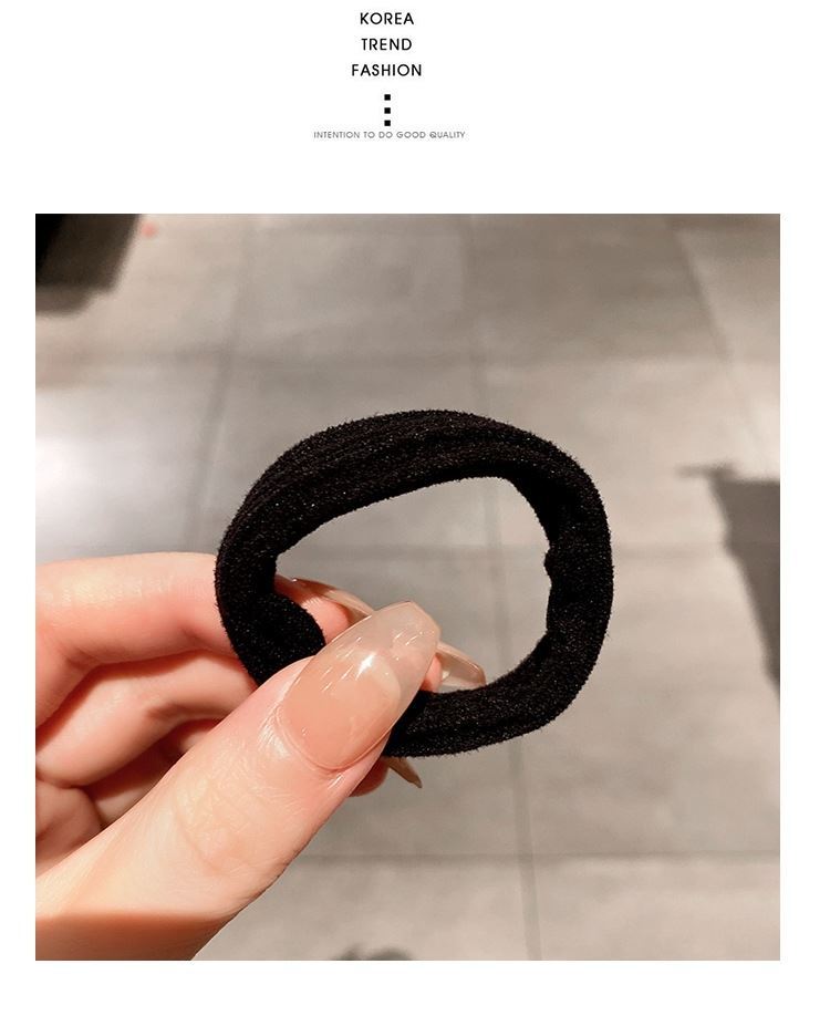 Hair Ring Hair Rope High Elastic Rubber Tendon Women's Hair Tie Adult Seamless Thickened Thick Hair Simple Hair Tie Headwear Hair Rope