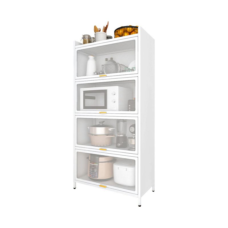 Estante de la cocina piso multi-capa de comedor gabinete de almacenamiento lateral horno de microondas gabinete hogar multi-función de armario