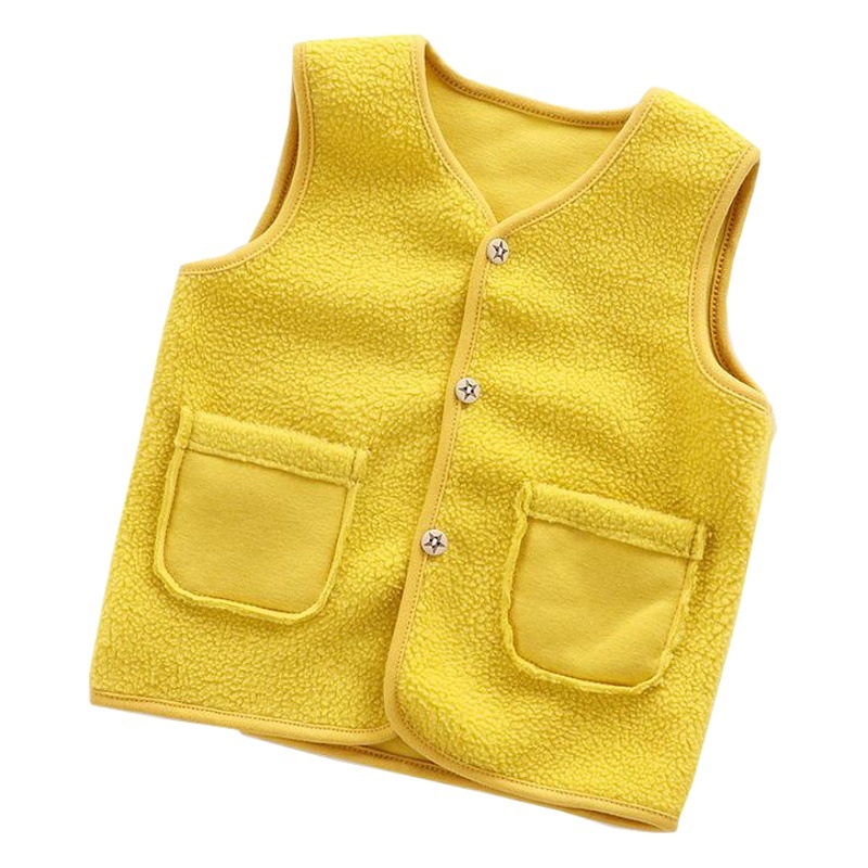 Chaleco de vellón polar para niños otoño e invierno engrosamiento bebé ropa de punto para bebés calidez ropa para niños y niñas