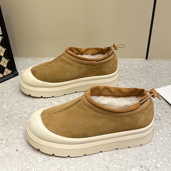 Wang Yibo's Same Style Snow Boots with Fur Integrated One-Leg 2025 New Northeast Anti-Slip Warm Thick-Soled Boots Wang Yibo's Same Style Snow Boots with Fur Integrated One-Leg 2025 New Northeast Anti-Slip Warm Thick-Soled Boots