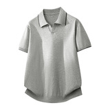 ZF8110-3D复古拼色翻领OLO衫男夏季薄款休闲针织短袖T恤上衣，男装针织衫/毛衣，星座614