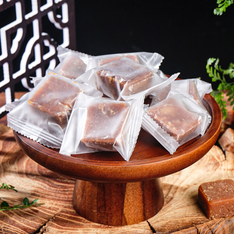 Yunnan Handmade Brown Sugar Blocks Traditional Cane Sugar 500g Jar Individually Wrapped specifications