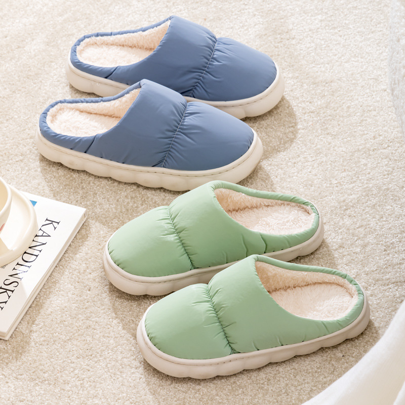 Nuove pantofole in cotone autunnali e invernali per gli amanti delle pantofole da interno con suola spessa antiscivolo, calde e morbide, da uomo e da donna_voghion.com