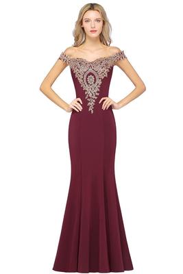 Amazon Dunhuang Evening dress APPLIQUE sexy back Hollow perspective Package hip fish tail The skirt Bouffancy Dress