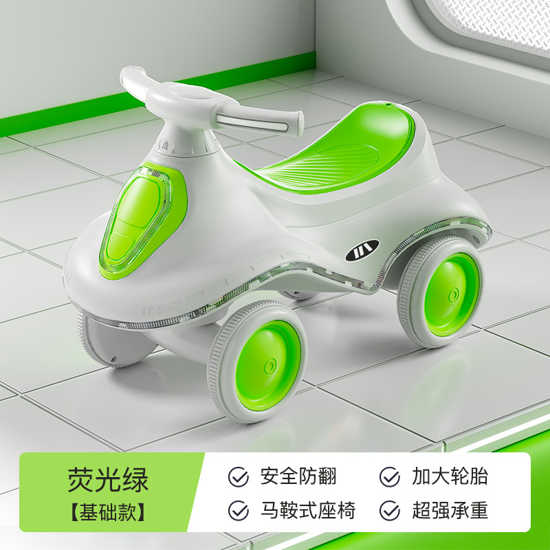 Nuevo equilibrio para niños, patineta de cuatro ruedas, 1 - 3 años de edad, anti-rollback, música, luces, patineta sin pedal image 13
