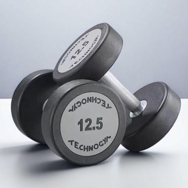 Rubber-Coated Dumbbells, Pure Steel, Commercial and Home Use, Exercise Equipment for Men, Barbell, One-Piece, Dedicated for Dropshipping, Cross-Border E-Commerce