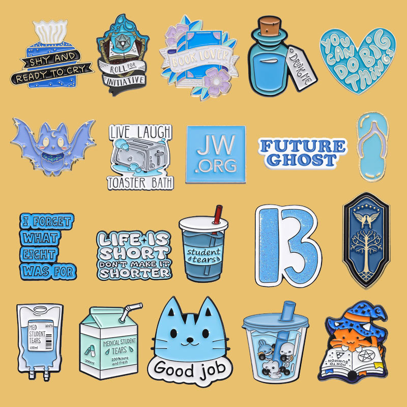 Animal, Letter Pattern Unisex Gender Cute Pin Animal Letter Zinc Alloy Stoving Varnish Unisex Brooches