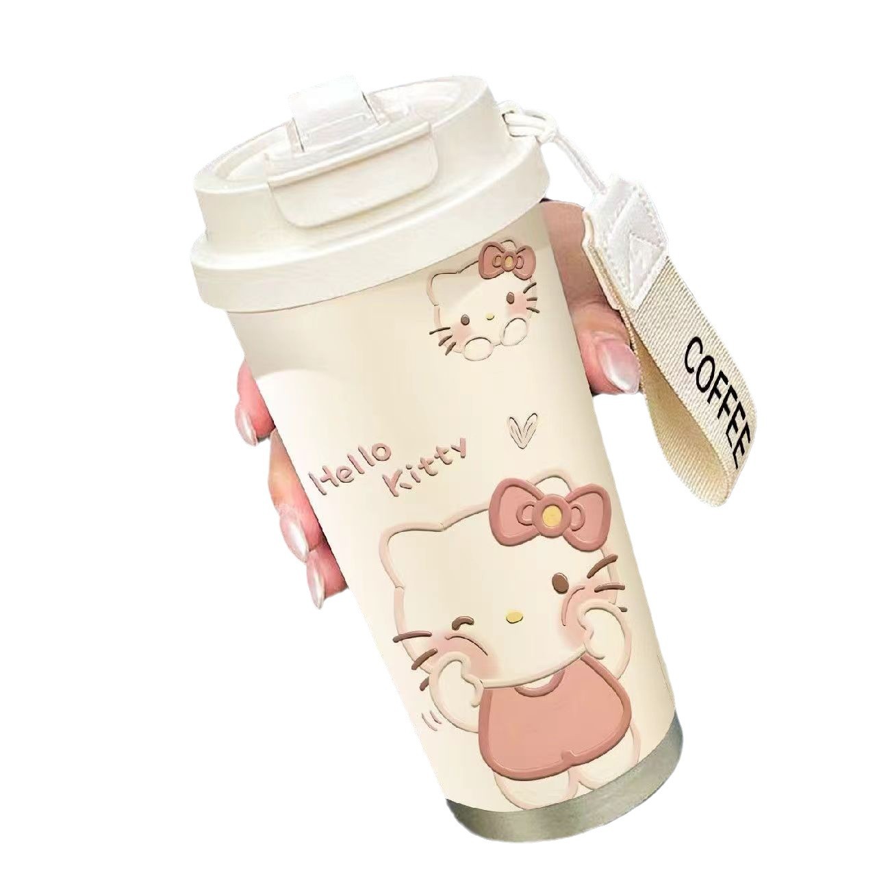 Venta de lindas tazas de café Katie, termo, taza de agua con pajita de gran capacidad, coche deportivo portátil para estudiantes masculinos y femeninos