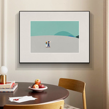 现代简约艺术装饰画横版创意画客厅沙发背景墙挂画走廊玄关壁画
