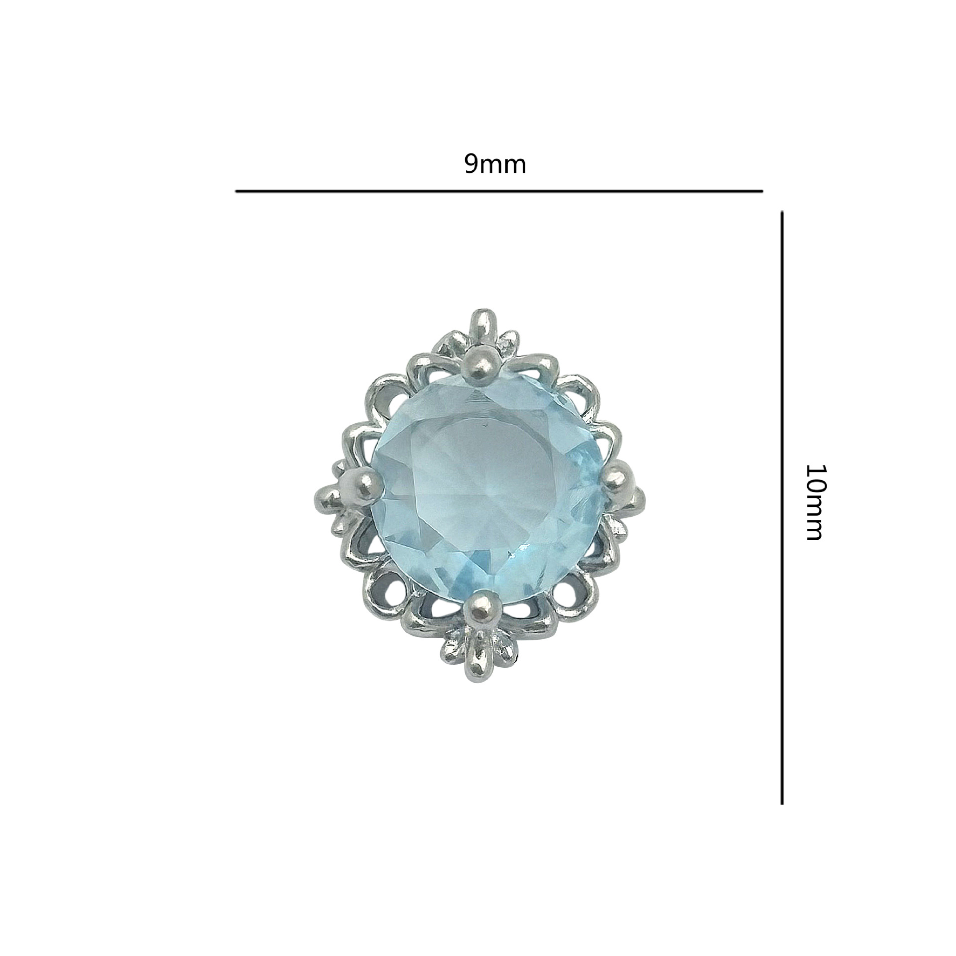 Retro ronda circonio uñas joyería uñas diamante joyería DIY uñas pegatina circón único retro circón fábrica lote