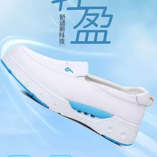 2026护士鞋女春夏平底透气不累脚医院工作鞋软底坡跟单鞋软底缓震