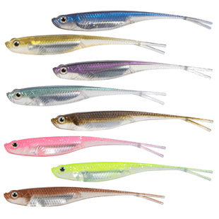 Fork-Tailed Soft Bait Lure, Micro Soft Fish Imitation Bait, Cross-Border Popular Long-Distance Casting Sea Fishing, Root Fishing, Bass and Crucian Carp Fake Bait