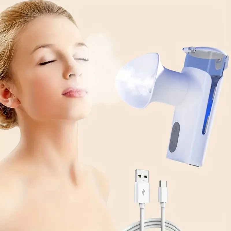 Hydrating Nano Water Sprayer Facial Household Steam Machine Beauty Salon Facial Steamer Facial Steamer Hot and Cold Dual Spray