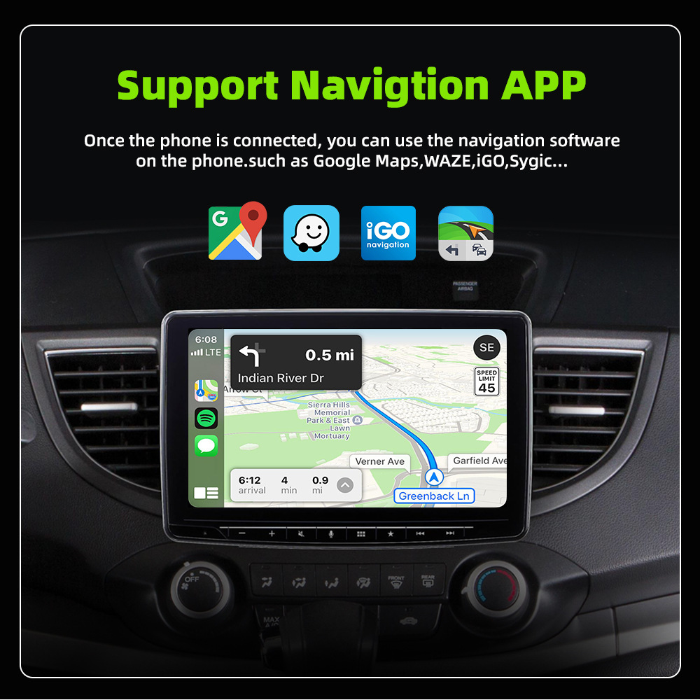 Wireless Carplay Car Box USB Smart Interconnect for Android and Iphone, Universal, No Wiring Required, High-Definition Screen Projection