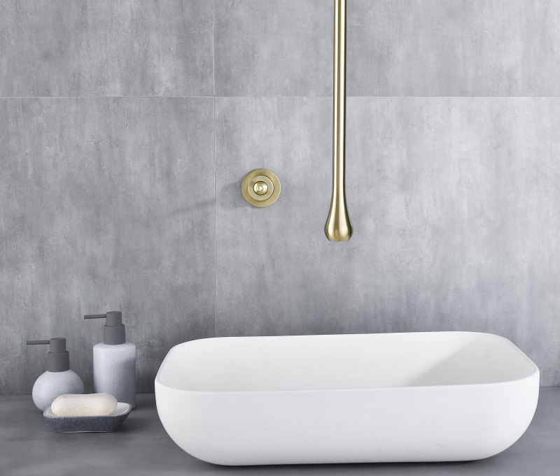 Kaiping Youjia Sanitary Ware Creative water Drop Ceiling Faucet, Suspended ceiling faucet, concealed column basin, suspended faucet 30593 undefined