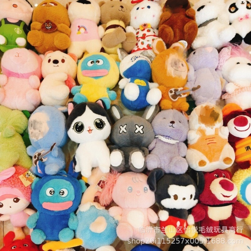 8 inch grab doll wholesale plush toy dog bear wedding throw to push doll printing company logo doll