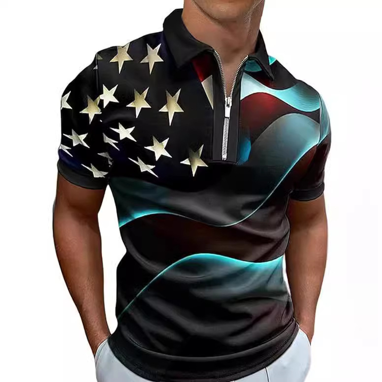 summer solid color cotton polo