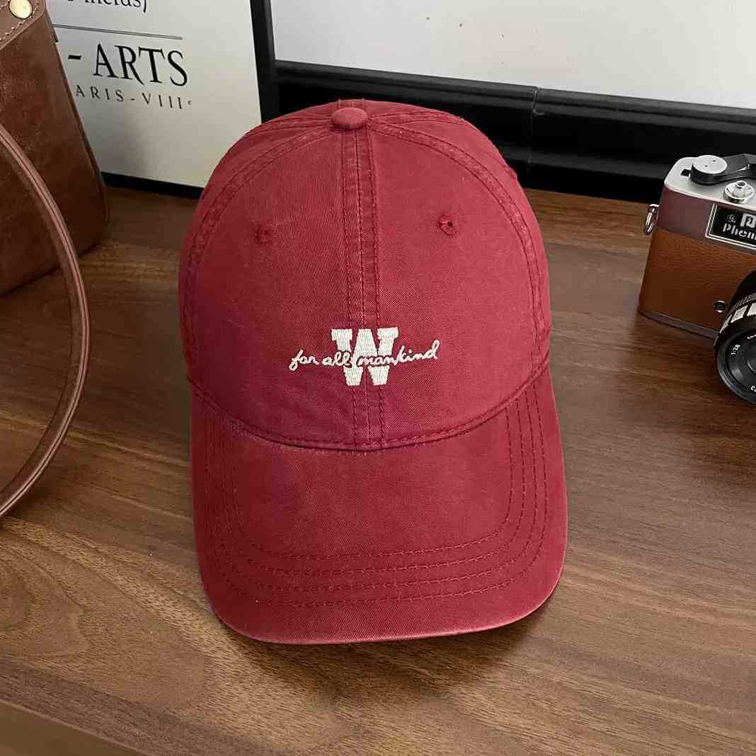 Primavera y verano letras estadounidenses bordadas gorra de béisbol de algodón lavado con agua para mujeres gorra de boca profunda gorra de pato para hombres gorra de moda